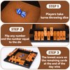 Shut The Box Dice Game, 1-4 Players Wooden Family Board Math Game with 12 Dice ，Pub Strategy Dice Game for Adults Classic Tabletop Educational Game for Family, Classroom, Home