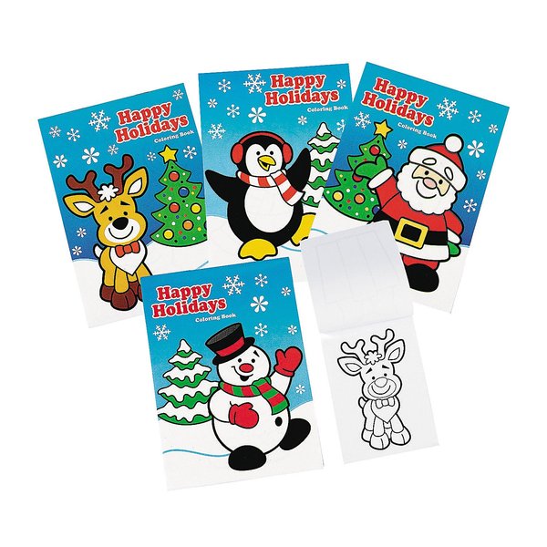 Christmas Coloring Books (Bulk Set of 72 Books with 6 Pages Each) Santa, Snowman, Rudolph and More