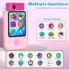 Makolle Kids Smart Phone for Girls Christmas Birthday Gifts Age 3-10 2.8'Touchscreen Toddler Learning Toy Story Phones for Kids and Dual Camera, Music Player, with 32G SD Card-Pink
