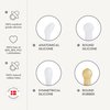 FRIGG Daisy Natural Rubber Baby Pacifier | Made in Denmark | BPA-Free (Cream/Poppy, Size 2) 2-Pack