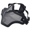 Outgeek Airsoft Half Face Mask Steel Mesh and Goggles Set (Black)