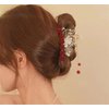 2PCS Hair Clip, Red Rose Hair Claws French Style Twist Hair Barrette Non Slip Jaw Banana Hair Accessories for Women #02
