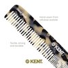 Kent 6T TW Fine Tooth Comb and Wide Tooth Hair Comb Styling Comb for Hair Care, Barber and Beard Combs For Men Grooming-Hair Combs for Men, Women and Kids Hair Care for Wet or Dry, Medium Thick Hair