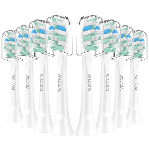 Replacement Brush Heads Compatible with Philips SoniCare Electric Toothbrushes Handle, Toothbrush Head of Effective Cleaning, for Snap-on System, 8 Pack, White