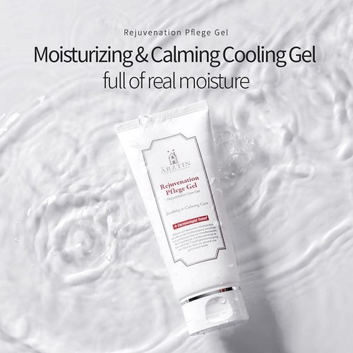 ARZTIN Rejuvenation Pflege Gel, Face & body Smoothing Gel Essence Non-Sticky Gel, After Sun with Aloe, Mineral water, 4.4 FL. Oz