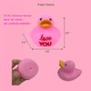 Valentine's Day Rubber Ducks Pink Valentine Heart Ducks Assorted Rubber Duck in Bulk for Jeep Ducking Bath Toys Valentines Day Christmas Party Favors Supplies Decoration