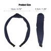 VOCOSTE Textured Cotton Knot Headband, Soft Hairband for Women, Navy Blue, 1.3 Inch Wide