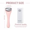 MAANGE Mini Eye & Face Rollers for Eye Massager, Stainless Steel Eye Ice Roller for Relief Puffiness Migraine Skincare Facial Roller (Pink)
