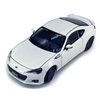 1/32 Scale 2017 BRZ Model Car Diecast Toy Cars Metal Children's Die-cast Vehicles, Doors Open, with Light, Toys for Boys Kids Birthday Gifts Men Collection Desktop Display, White
