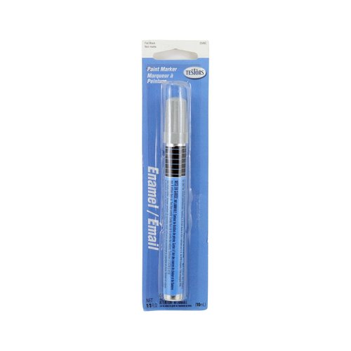 Testors 2549c Enamel Paint Marker, 1/3 Oz, Flat Black
