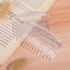 Uonlytech 10pcs 14 Teeth Plastic Hair Side Combs, Small French Teeth Hair Combs Hair Clip Combs Clear Barrettes Bun Holder for Women Bridal Wedding