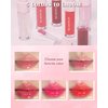 LYSdefeu Lip Glow Oil,Hydrating Shiny Clear Lip Gloss Liquid Lipstick,Glow Reviver Fat Lip Oil Lipgloss, Long Lasting Moisturizer Toot Plumping Lipstain Lip Tint Stain,Makeup Gift for Women Girl-01