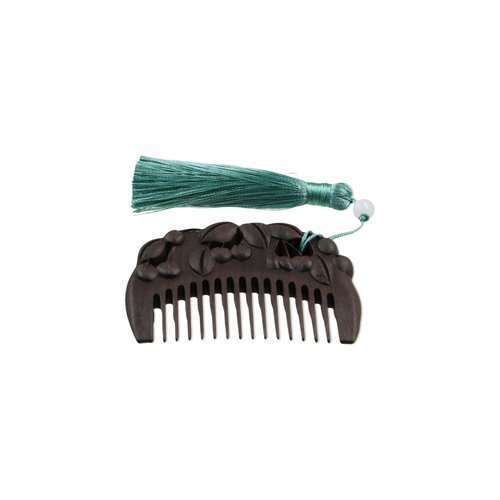 Handmade Carved Wooden Comb For Women Natural Woodcarving Small Flowers Comb Portable Engraving Comb Head Massage Comb