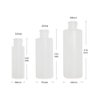 QUUPY 3Pcs 200ml/6.8oz Empty Refillable Clear Plastic Soft Tube Squeeze Bottle With Flip Cap Travel Bottle Makeup Cosmetic Toiletries Packing Storage Containers for Shampoo Shower Gel Toner Lotion
