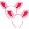 DaliDali Pig Ears Headband Pig Costume for Halloween Cosplay Party, Pig Ears Costume, Pig Headband One Size Fits All, Pink Adult (2 Count) Not For Kids!