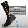 KitNSox Player ID Custom Socks, Womens Mens Cushioned Sport Crew Socks for Soccer Football Black 1 Pair