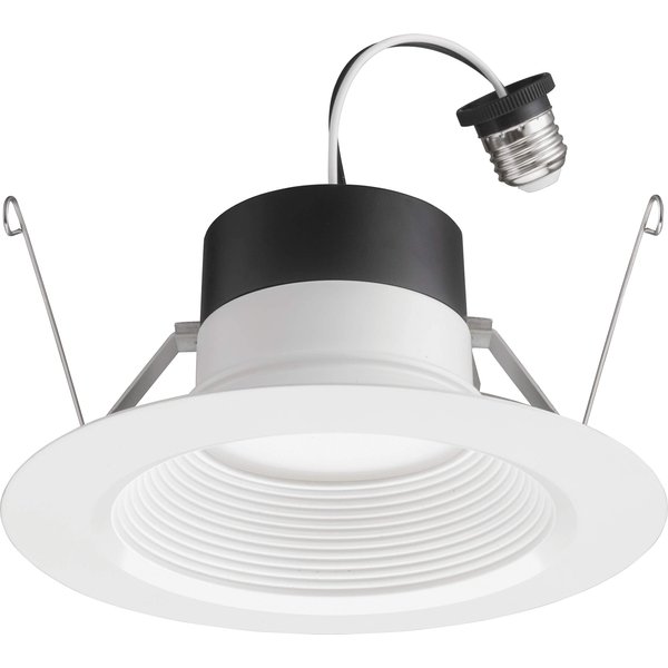 Juno 65BEMW SWW5 90CRI M6 Baffle Round 120 Volts LED Downlight, 2700K/3000K/35000K/4000K/5000K-10 Volt Dimming Recessed Lighting, White
