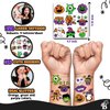Halloween Temporary Tattoos Bulk Real Glitter Temporary Halloween Tattoos for Kids, Individual Non Candy Treats Class Party Giveaways for Kids Bulk, Goodies Fillers Class Gifts Prizes