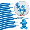 LXZFCRG 260 Long Balloons, Shiny Metallic Latex Twisting Balloons for Balloon Animals, Magic Balloons for Birthdays Wedding Party Decorations 100pcs (Metallic Blue)