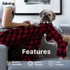 Fab Dog Flannel Dog Pajamas, 14" Length, Buffalo Check