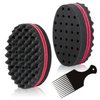 Magic Twist Hair Sponge, Barber Hair Brush Sponge, Styling Tool For Afro Curl, Coils, Dreadlocks (2 PACK)