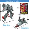 STOULKD Fighter Plane Transforming into a Giant Robot Toy with Action Figure, Deformation Robot for Boys and Girls Ages 6-10.