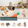 Hamster Toys Guinea Pig Toys Hamster Wheel Hamster Cage Accessories Small Animal Molar Chew Toys for Chinchillas,Gerbils,Mice,Rats,Mouse,Rabbit,Bunny Hideout Seesaw (12 Different chew Toys)