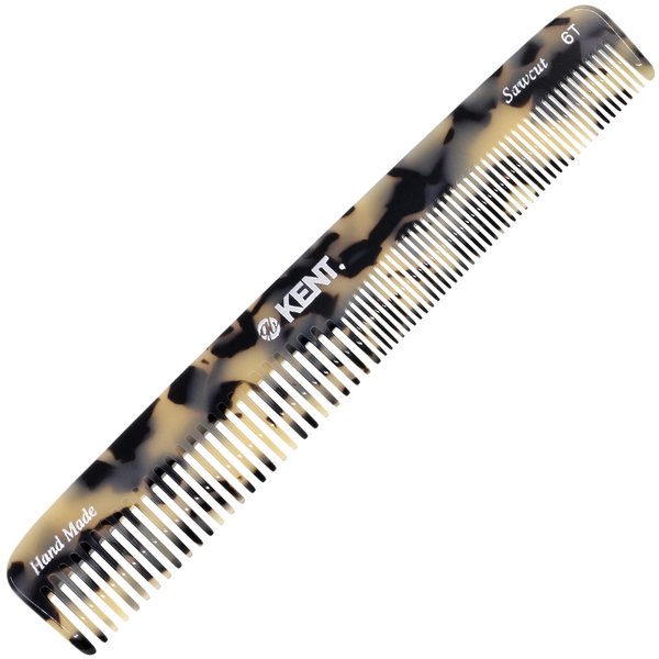 Kent 6T TW FineTooth Comb and Wide Tooth Hair Comb-Handmade Styling Comb for Hair Care,Barber Combs,Beard Combs For Men-Hair Styling Grooming Hair Combs for Men,Women and Kids,Hair Care for Wet or Dry