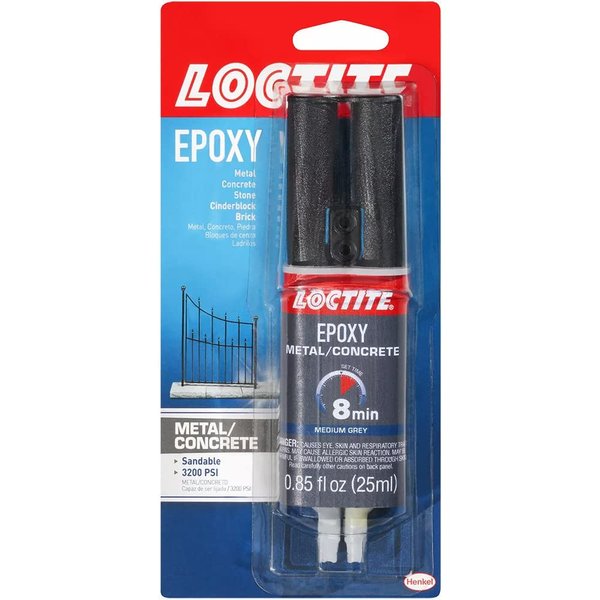 Loctite Epoxy Metal/Concrete, 0.85 fl oz, 1, Syringe