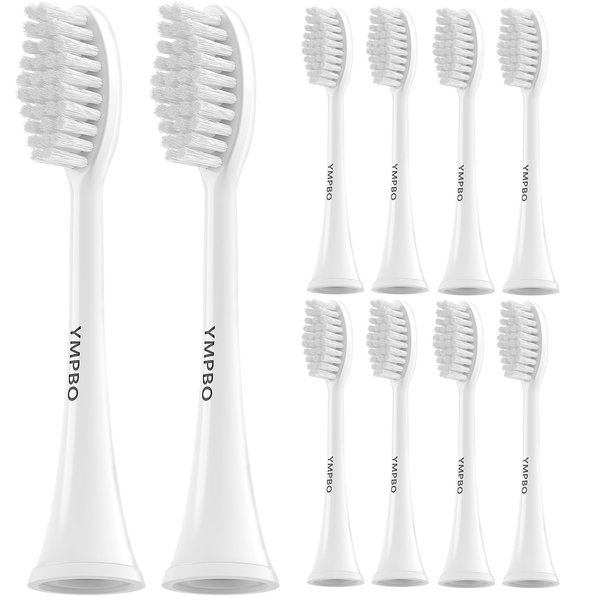 YMPBO 10 Pack Toothbrush Replacement Heads Compatible with TAO Clean Sonic Toothbrush Adults, Tooth Brush Head Toothbrush Heads Refill, Medium Bristles, Super Clean