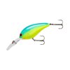 Norman Lures Deep Little N Crankbait Bass Fishing Lure, 9-12 Foot Depth, Chartreuse/Blue, 3/8 oz