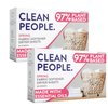 Clean People All Natural Fabric Softener Sheets - Dryer Sheets - Softens & Removes Static Cling - Vegan Laundry Softener, Essential Oils - Spring, 2 x 80 Packs