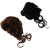 GUEDKIKL 2Pcs Messy Bun Hair Piece Claw Clip, Synthetic Hair Bun Chignon Messy Curly Hair Clip Wavy Ponytail Hairpieces Faux Hair Bun Extensions for Women Girls