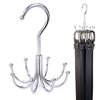 ZEDODIER Belt Hanger, Belt Organizer for Closet, Keeping Belts Visible and in Good Condition, Hanging Tie Rack Holder, Closet Organizers and Storage, Silver