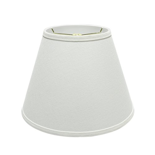 Aspen Creative 32682 Transitional Empire Shape Spider Construction Lamp Shade, White, 7" Top x 13" Bottom x 9-1/2" Slant Height
