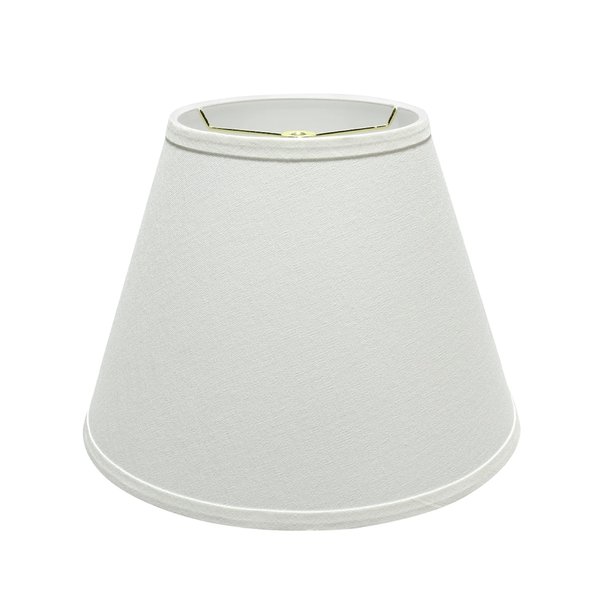 Aspen Creative 32682 Transitional Empire Shape Spider Construction Lamp Shade, White, 7" Top x 13" Bottom x 9-1/2" Slant Height