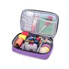 Luxja Sewing Accessories Organizer, Double-Layer Sewing Supplies Organizer for Needles, Scissors, Measuring Tape, Thread and Other Sewing Tools (NO Accessories Included), Purple