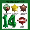 HADCKJA Football Balloon Football Birthday Decorations 14th Birthday Balloon Rugby Gold Brown Star Rugby Field Balloon Touchdown Sports Theme Football Party Supplies Birthday Party Decorations 10Pcs