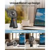 AaoLin Handheld Fan [6-15H Working Time] Foldable Hand Held Fan USB Rechargeable, 4 Speeds Portable Personal Mini Fan, Battery Operated Desk Fan for Stylish Girl Women Travel/Commute/Makeup/Office