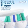 Lanveda 12 Pack Replacement Toothbrush Heads Compatible with Philips Sonicare 4100 6100 Toothbrush, C1 C2 Replacement Brush Heads for Sonicare Click-on Electric Toothbrush HX3861/24, White