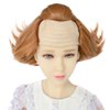 Anogol Wig Cap+ Brown Pennywise Wig Short Wavy Synthetic Wig Brown Wigs Brown Synthetic Wigs Cosplay Costume Wig Anime Outfit for Halloween Party Wig