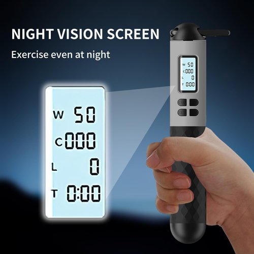 2-in-1 Cordless Skipping Rope With Counter Ropless Skipping Rope with Counter Smart Digital Gravity Ball Jump Rope with LCD Display Jumping Rope for Adult Kids Fitness