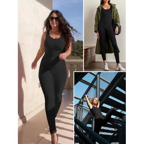 Kepblom Womens One Piece Jumpsuit Sleeveless Rompers Tank Top Unitard Tummy Control Spandex Bodysuit for Yoga, Workout