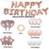 GLZLMM 4th Birthday Balloon 4th Birthday Decorations Rose Gold 4 Balloons Happy 4th Birthday Party Supplies Number 4 Foil Mylar Balloons Latex Balloon for Girls,Boys,Women,Men