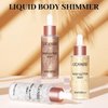 UCANBE Highlighter Makeup Drops Body Glitter Dewy Liquid Face Glow Shimmer for Women Holographic Luminizer Sparkles for Face (Silver Fairy White - 02)