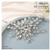 Easedaily Bride Wedding Hair Comb Silver Crystal Hair Pieces Rhinestone Headpieces Bridal Hair Clip Side Combs Hair Accessories for Women and Girls
