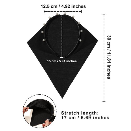 AWAYTR 3pcs Hair Bandana for Women Girls Solid Color Hair Scarf Headband Bandana Double Layer Triangle Head Kerchief Boho Hair Band (Scarf Headband - Pink/White/Black)