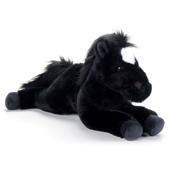The Petting Zoo Floppy Black Horse Stuffed Animal Plushie, Gifts for Kids, Wild Onez Barnyard Animals, Black Horse Plush Toy, 16 inches