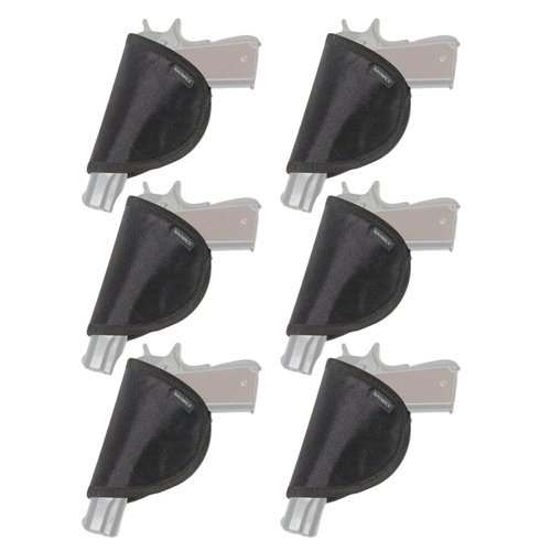 Raymace Pistol Holster with Adhensive Backing ,Gun Safe Accessories Pistol Handgun Holster Storage Solution Mount Inside Gun Safes Door (6 Pack)