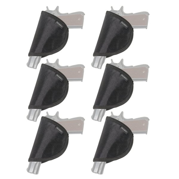 Raymace Pistol Holster with Adhensive Backing ,Gun Safe Accessories Pistol Handgun Holster Storage Solution Mount Inside Gun Safes Door (6 Pack)
